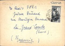 VINTAGE POSTCARD Telegraphy I1BER Senigallia Ancona