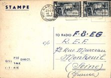 VINTAGE POSTCARD Telegraphy I1AIK Napoli Italiy