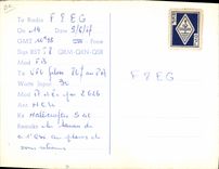 Bulevar de la telegrafía F9SR Raymond Simonne de la POSTAL de la VENDIMIA de Hauteserve Granville
