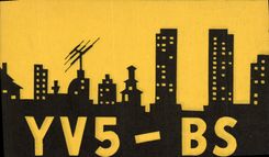 VINTAGE POSTCARD Telegraphie YV5BS Francisco Perez Miracielos has Hospital Caracas Venezuela