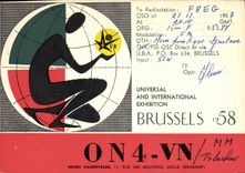 VINTAGE POSTCARD Telegraphy ON4VN Henri Vandevelde Street of the Sheep Uccle the Brabant