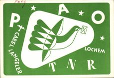 VINTAGE POSTCARD Telegraphy PAOTNR Carl Langeler Lochem the Netherlands Dove