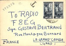 Telegrafía I1BRA Brando Rocco de la POSTAL de la VENDIMIA vía el monaci Palmi