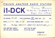 VINTAGE POSTCARD Telegraphy I1DCK Taccone Mercurio Via Sharre Cen Vico Botteghelli