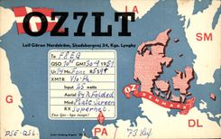 VINTAGE POSTCARD Telegraphy OZ7LT Leif Goran Nordstrom Skodsborgvej Kgs Lyngby