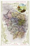 VINTAGE POSTCARD Geographical map Chocolate factory of Aiguebelle the Seine and the Seine and Oise Castle of Versailles