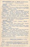 VINTAGE POSTCARD Geographical map Chocolate factory of Aiguebelle the Seine and the Seine and Oise Castle of Versailles