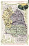 CPA Carte geographique Chocolaterie d'Aiguebelle Lozere Pont de St Enimie