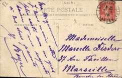 CPA Folklore Berger landais filant 