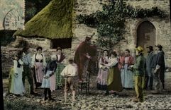 CPA Folklore Le charlatant du village Diable 