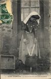 CPA Folklore Scene champetre La preparation des chataignes blanches 