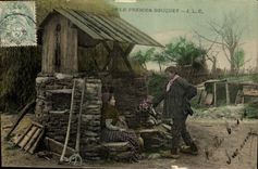 CPA Folklore Le premier bouquet