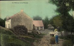 CPA Folklore Le retour a la ferme