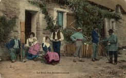 CPA Folklore La paie des moissonneurs 