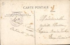 CPA Folklore Un accident Enfants Ane Mule 