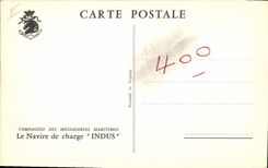 VINTAGE POSTCARD Boat Freighter Indus Maritime Transport