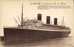 CPA Bateau Paquebot Ile de France Le Havre 
