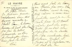 VINTAGE POSTCARD Boat Steamer Le Havre Entered with the port of the large steamer Ile de France
