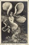 VINTAGE POSTCARD Fantasy Woman John Laurent