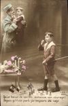VINTAGE POSTCARD Fantasy Militaria Child