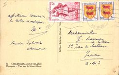 VINTAGE POSTCARD Goat Chamonix Mont Blanc Planpraz Seen on Mont Blanc