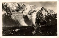CPA Chevre Chamonix Mont Blanc Planpraz et le Mont Blanc 