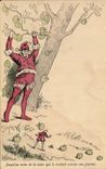 VINTAGE POSTCARD Fantasy Giant Illustrator Lenatur
