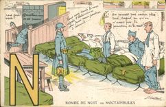 CPA Militaria Ronde Nuit ou noctambules 