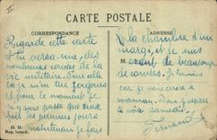 VINTAGE POSTCARD Militaria military life With potatoes