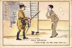VINTAGE POSTCARD Militaria Rifle