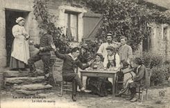 CPA Folklore La vie aux champs Le recit du marin 