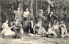 CPA Folklore La vie aux champs Un pique nique 