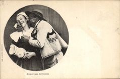 CPA Folklore Tendresse bretonne 