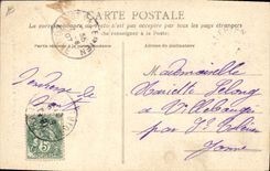 VINTAGE POSTCARD Folklore the dance in Brittany the ball has four