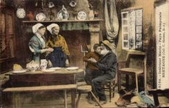 CPA Folklore Interieur marin Pays paimpolais Bretagne 