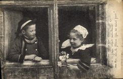 CPA Folklore Enfants 