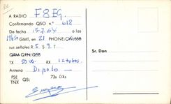 VINTAGE POSTCARD Telegraphy EA4HY Madrid Eugenio Farre Ibiza Bull