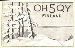 CPA Telegraphie OH5QY Finland Lappeenranta 