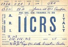 VINTAGE POSTCARD Telegraphy IICRS Andrea Abbagnara Via Cairoli Reggio Italy