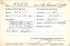 La POSTAL Telegraphie FA3HH Joaquim Fornell Bori de la VENDIMIA fija Diputacion Barcelona