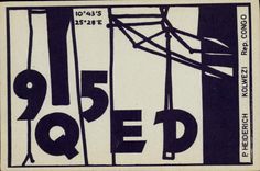 VINTAGE POSTCARD Telegraphy 95QED Heiderich Kolwezi Congo