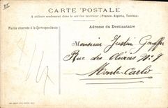 Carnaval de la POSTAL de la VENDIMIA de Niza 1905 una esquina del diablo del infierno