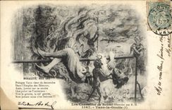 VINTAGE POSTCARD songs of Botrel Yann the Drop Devil