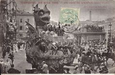 CPA Carnaval de Nice 1905 Un coin de l'enfer Diable 