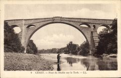 CPA Ceret Pont du diable sur le Tech 
