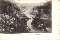 VINTAGE POSTCARD Valley of Ariège the bridge of the devil
