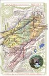 VINTAGE POSTCARD Geographical maps Chocolate factory of Aiguebelle Doubs Source of Lison