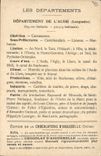CPA Cartes geographiques Chocolaterie d'Aiguebelle Aude Carcassonne