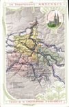 VINTAGE POSTCARD Geographical maps Chocolate factory of Aiguebelle the Ardennes Cathedral of Wall