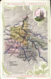 CPA Cartes geographiques Chocolaterie d'Aiguebelle Ardennes Mezieres